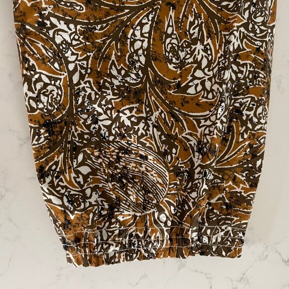 Anthropologie See U Soon 3/4 Slv Boat Nk Split V Cotton Floral Print Dress S/M - Picture 7 of 16